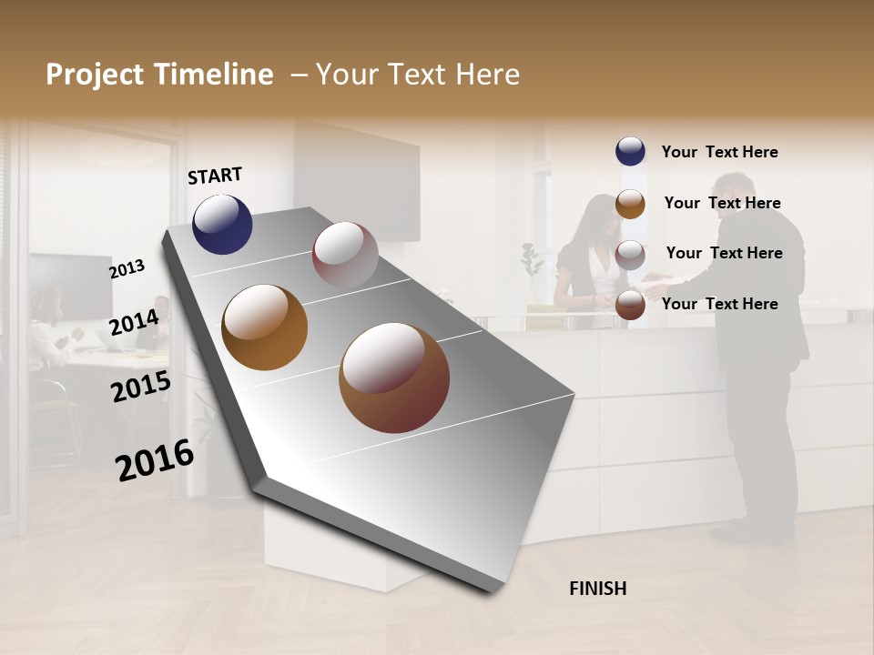 White Representative Negocios PowerPoint Template