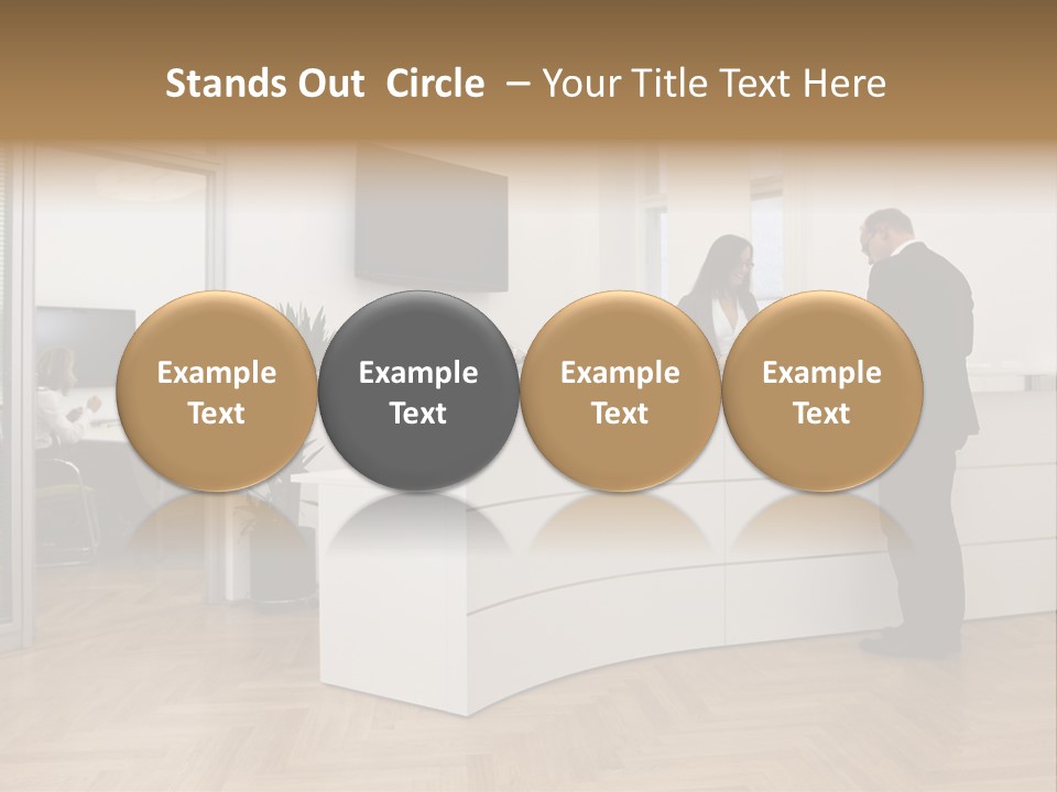 White Representative Negocios PowerPoint Template