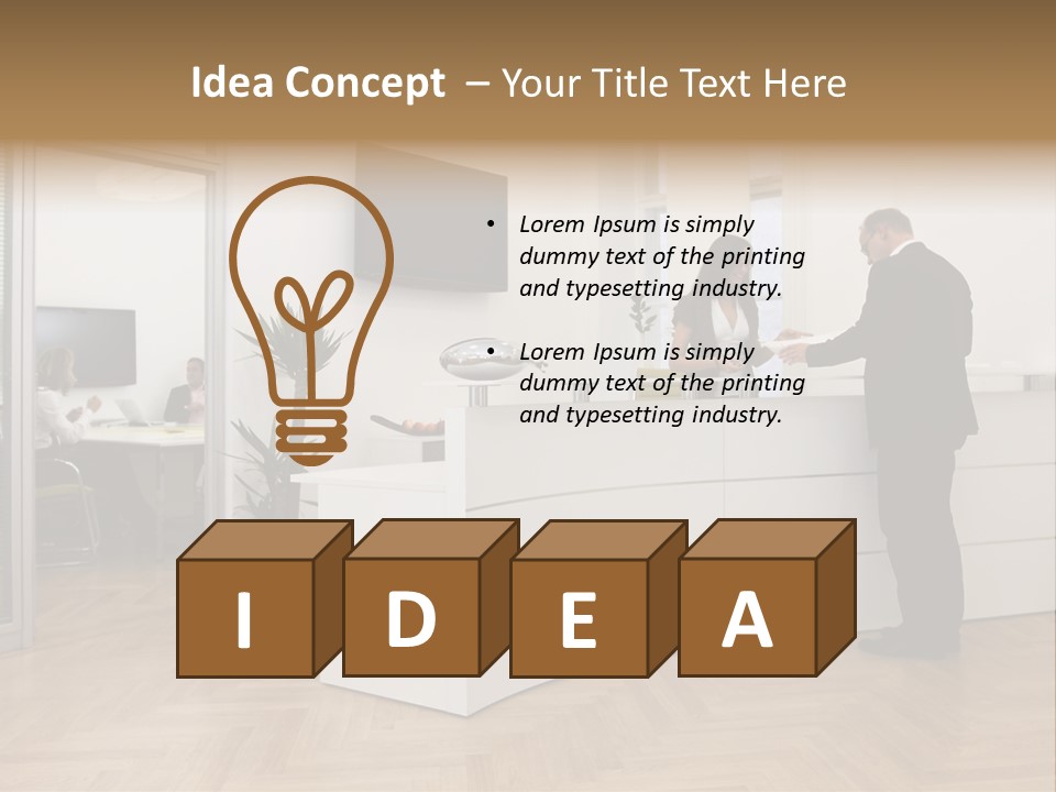 White Representative Negocios PowerPoint Template