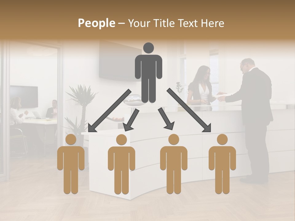 White Representative Negocios PowerPoint Template