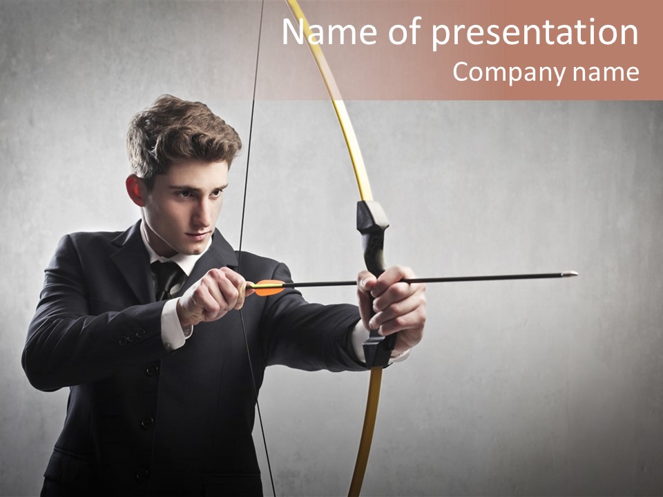 Arc Center Boy PowerPoint Template