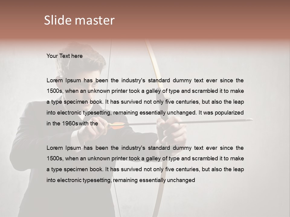 Arc Center Boy PowerPoint Template