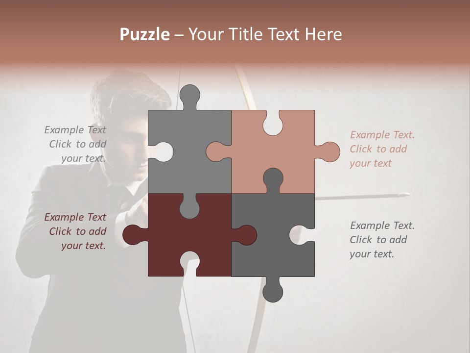 Arc Center Boy PowerPoint Template