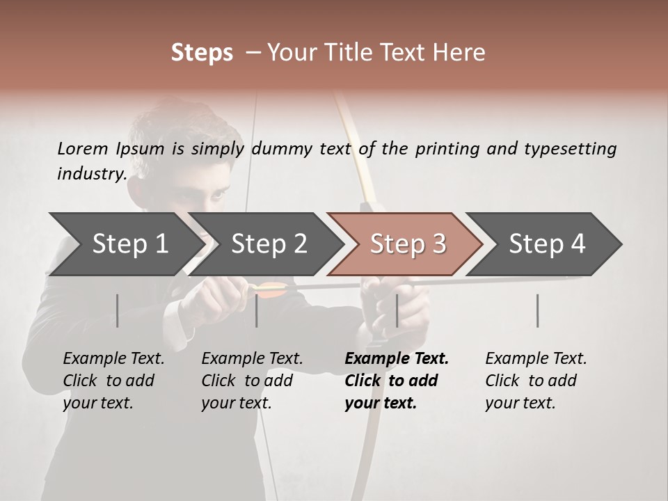 Arc Center Boy PowerPoint Template
