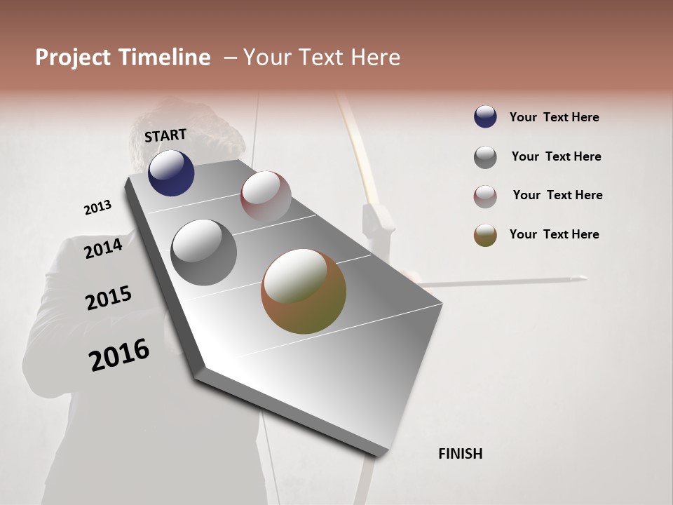 Arc Center Boy PowerPoint Template