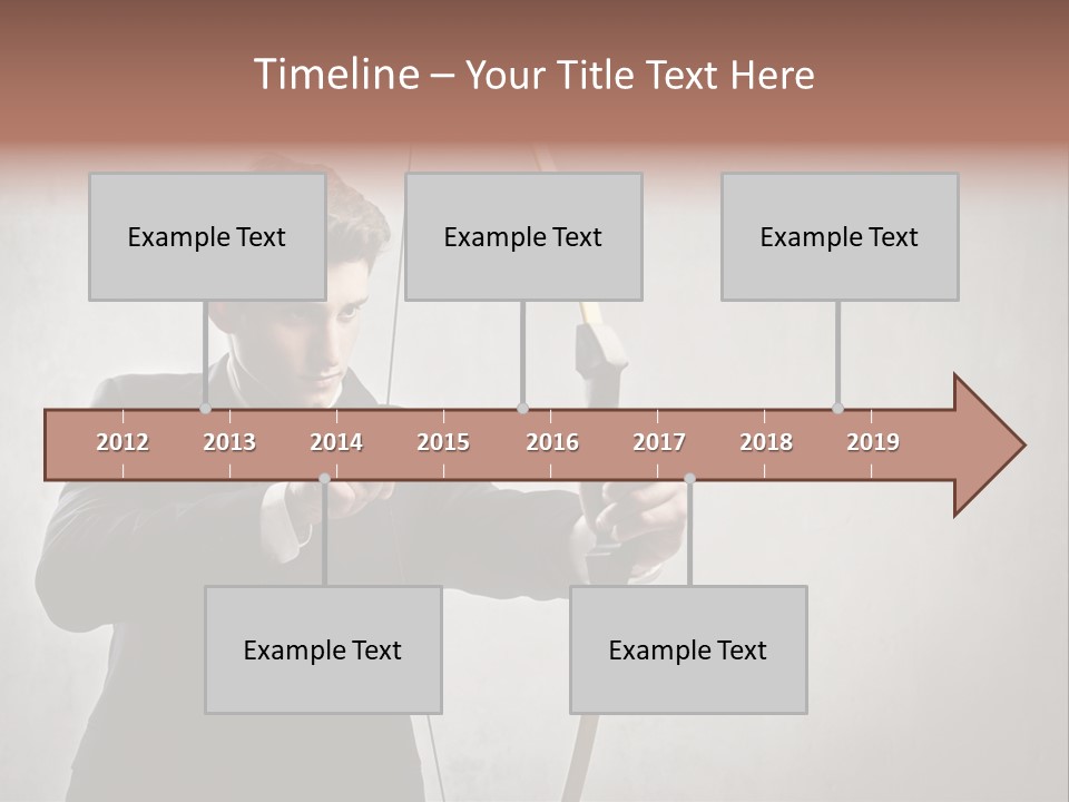 Arc Center Boy PowerPoint Template
