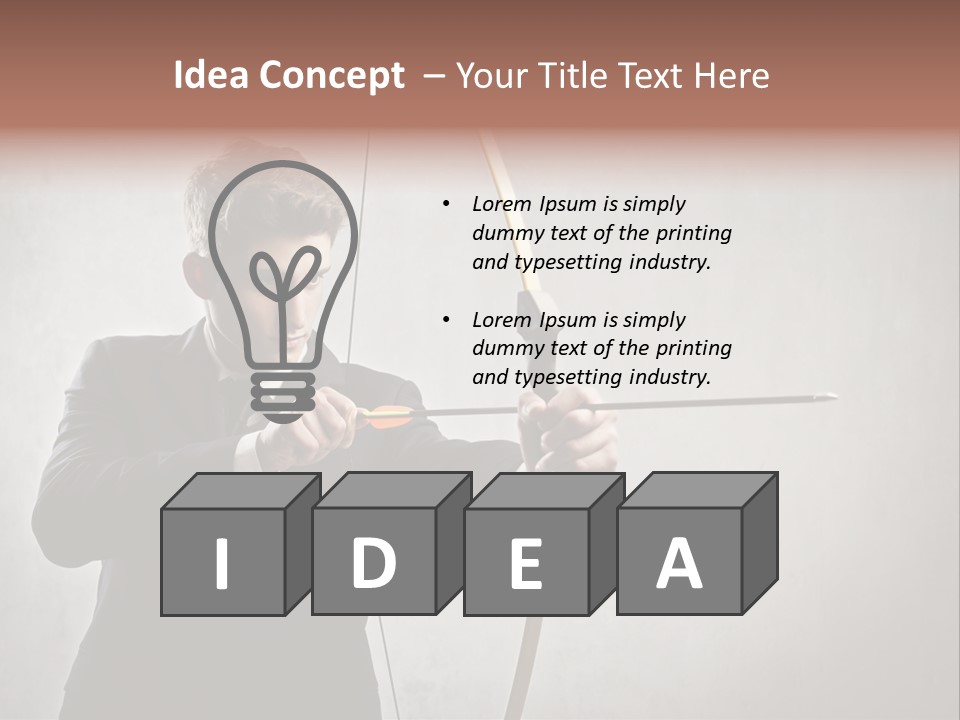 Arc Center Boy PowerPoint Template