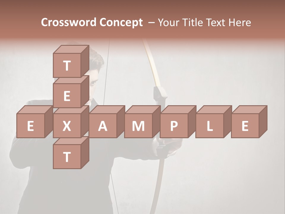 Arc Center Boy PowerPoint Template