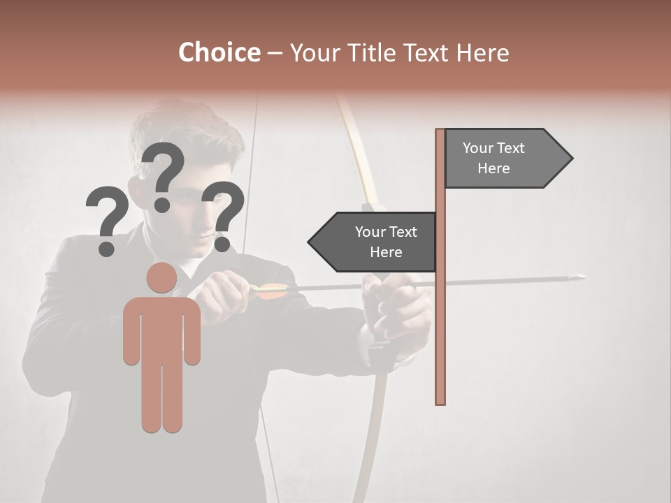 Arc Center Boy PowerPoint Template