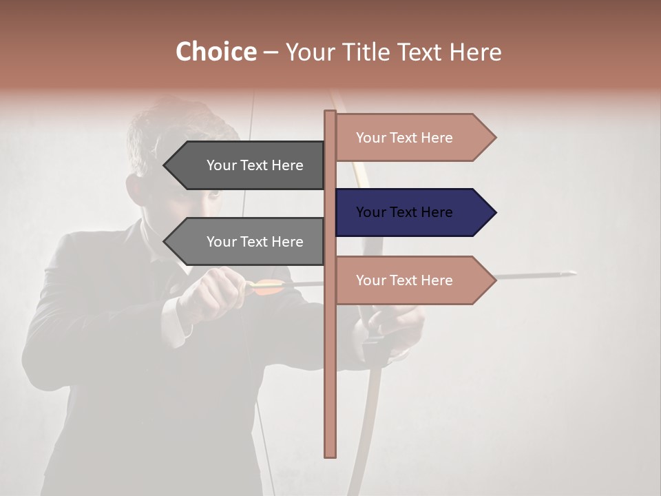 Arc Center Boy PowerPoint Template