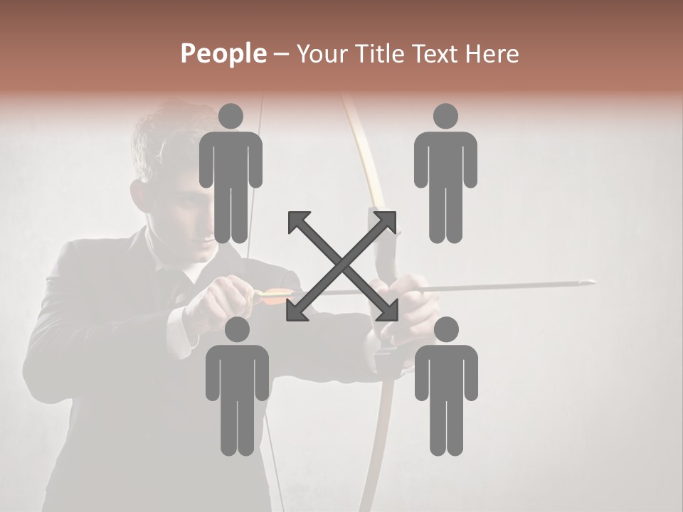 Arc Center Boy PowerPoint Template