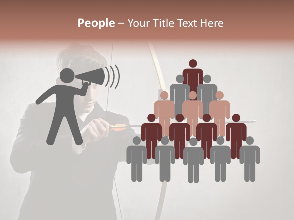 Arc Center Boy PowerPoint Template