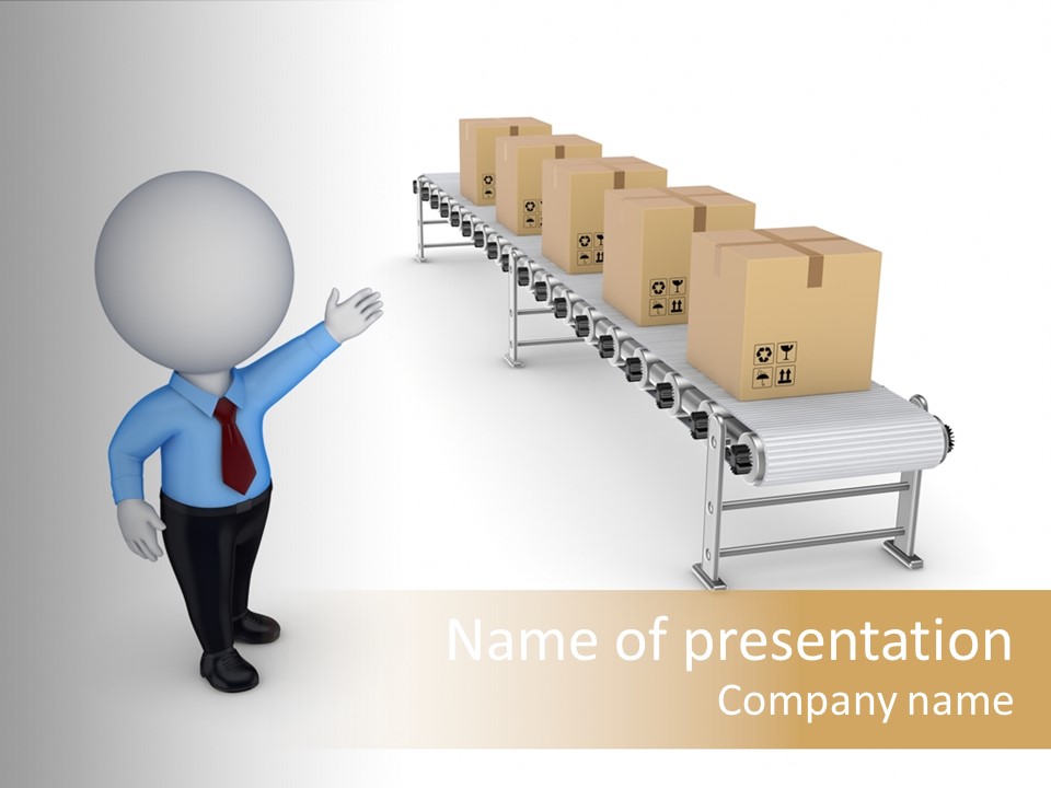 Shipment Person Production PowerPoint Template