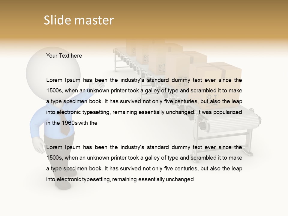 Shipment Person Production PowerPoint Template