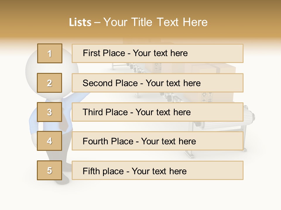 Shipment Person Production PowerPoint Template