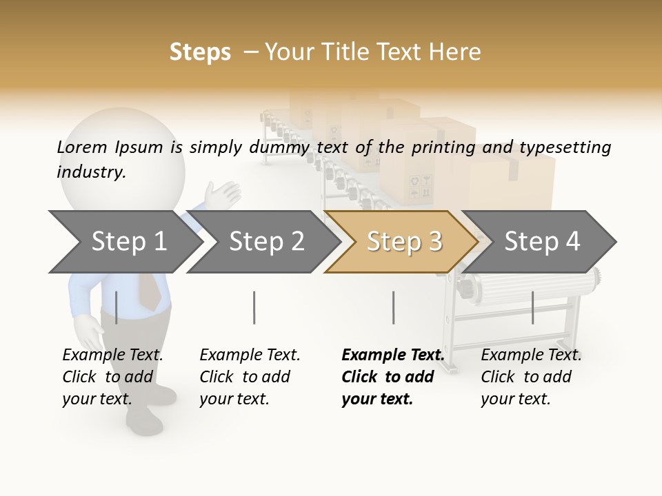 Shipment Person Production PowerPoint Template