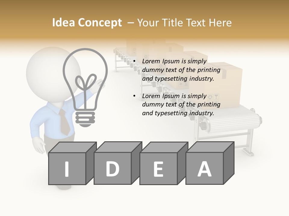 Shipment Person Production PowerPoint Template