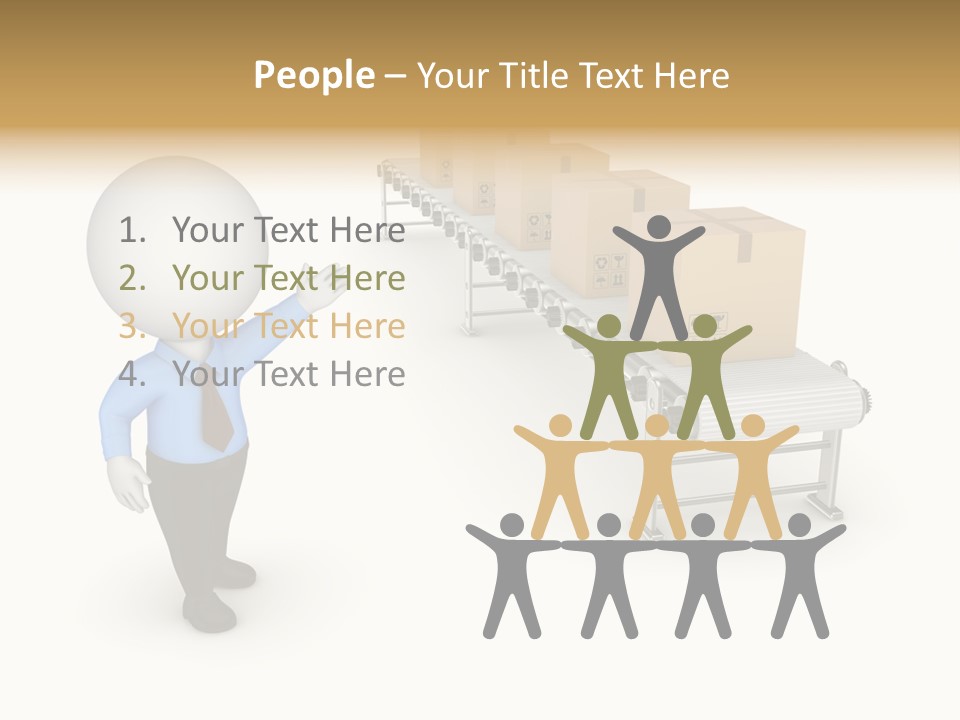 Shipment Person Production PowerPoint Template