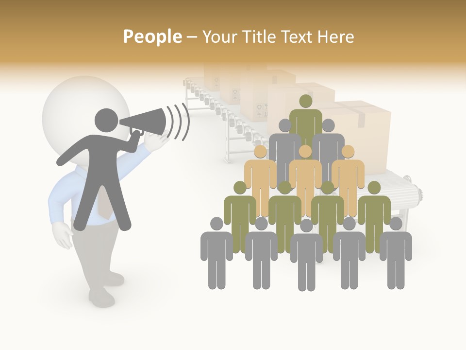 Shipment Person Production PowerPoint Template