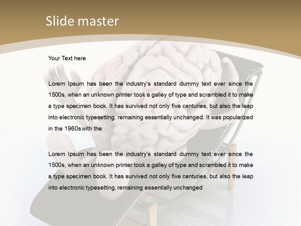 Chair Enjoy Meditation PowerPoint Template