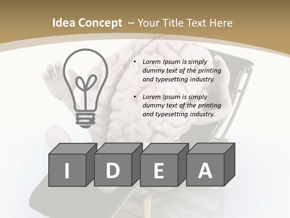 Chair Enjoy Meditation PowerPoint Template