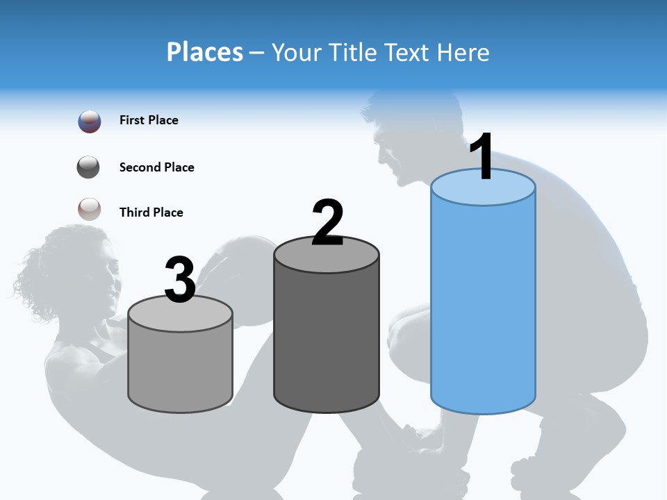 Two Bodybuilding Silhouette PowerPoint Template