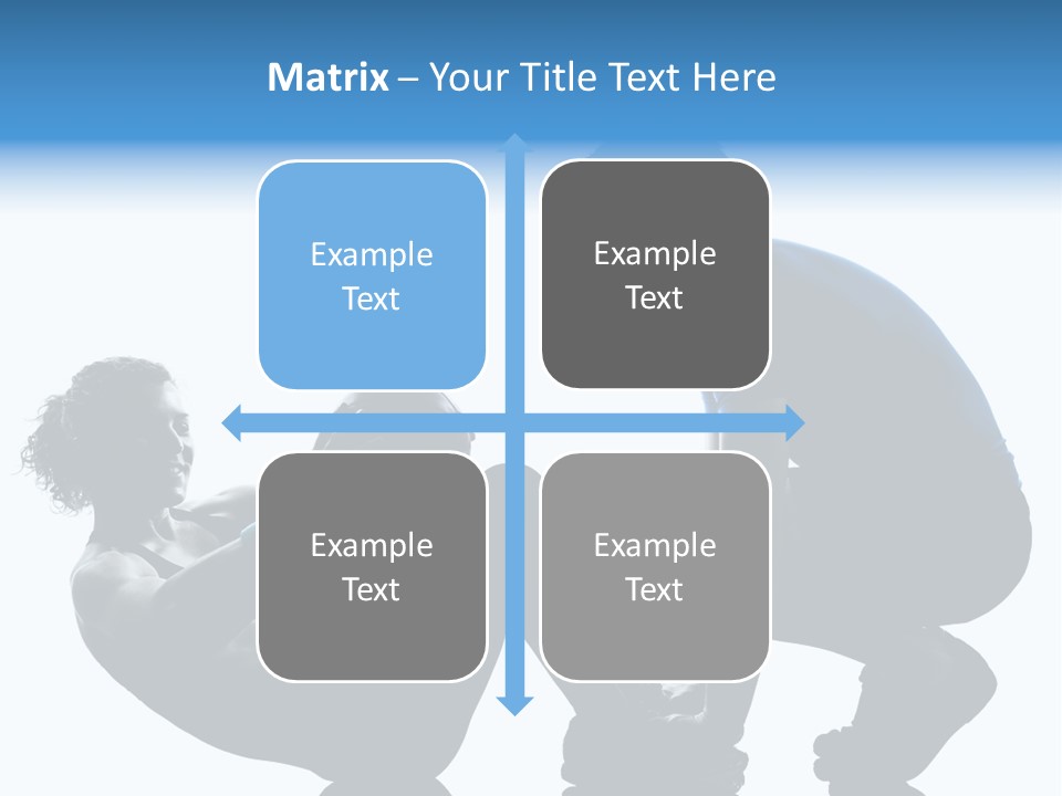 Two Bodybuilding Silhouette PowerPoint Template