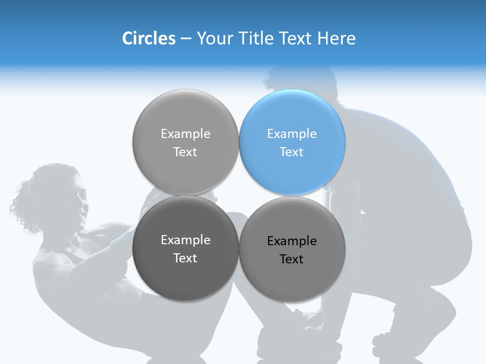 Two Bodybuilding Silhouette PowerPoint Template