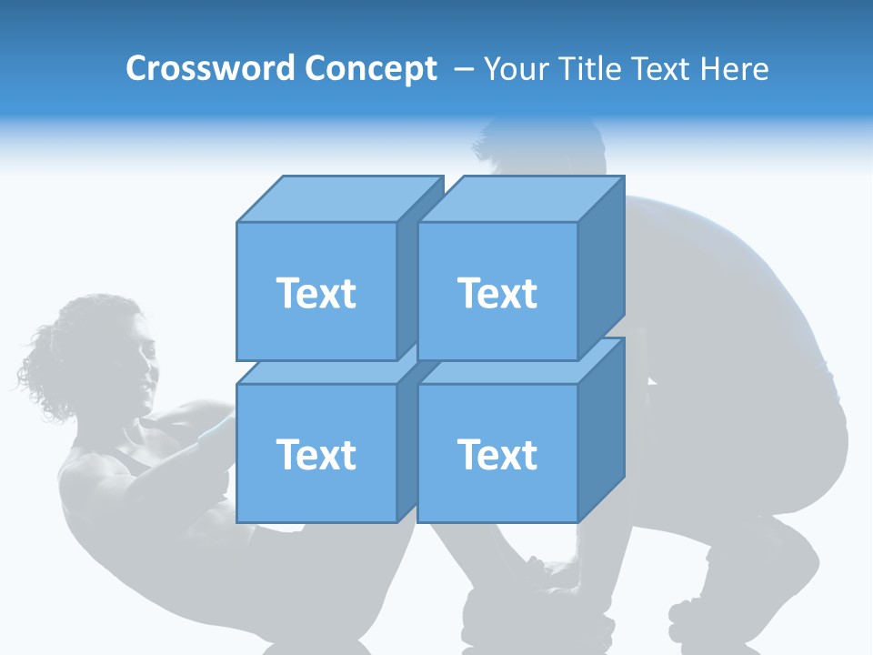 Two Bodybuilding Silhouette PowerPoint Template