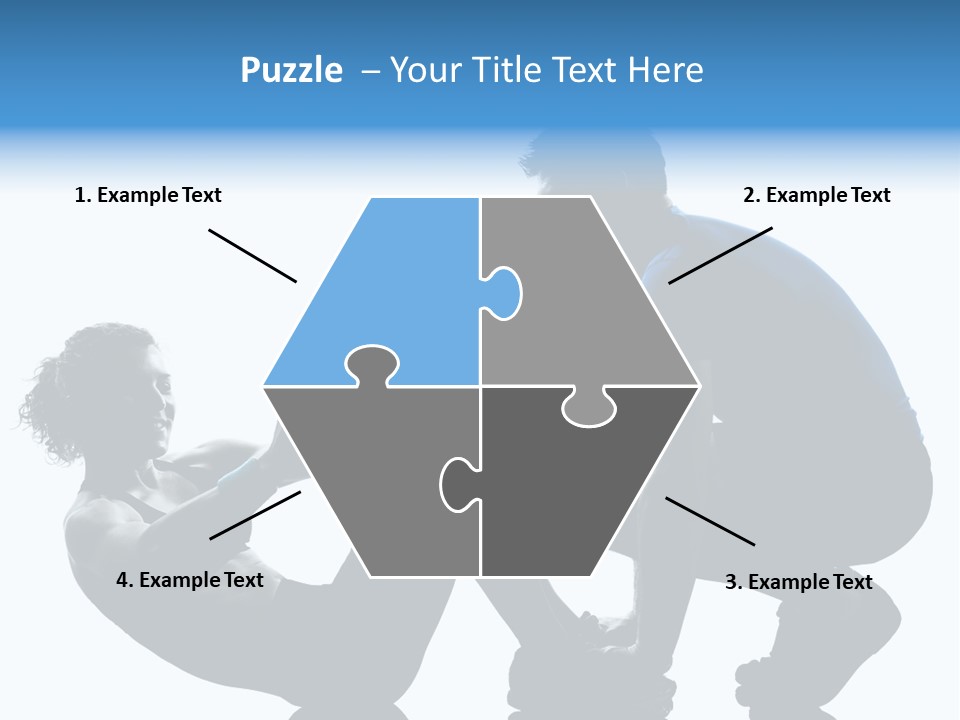 Two Bodybuilding Silhouette PowerPoint Template