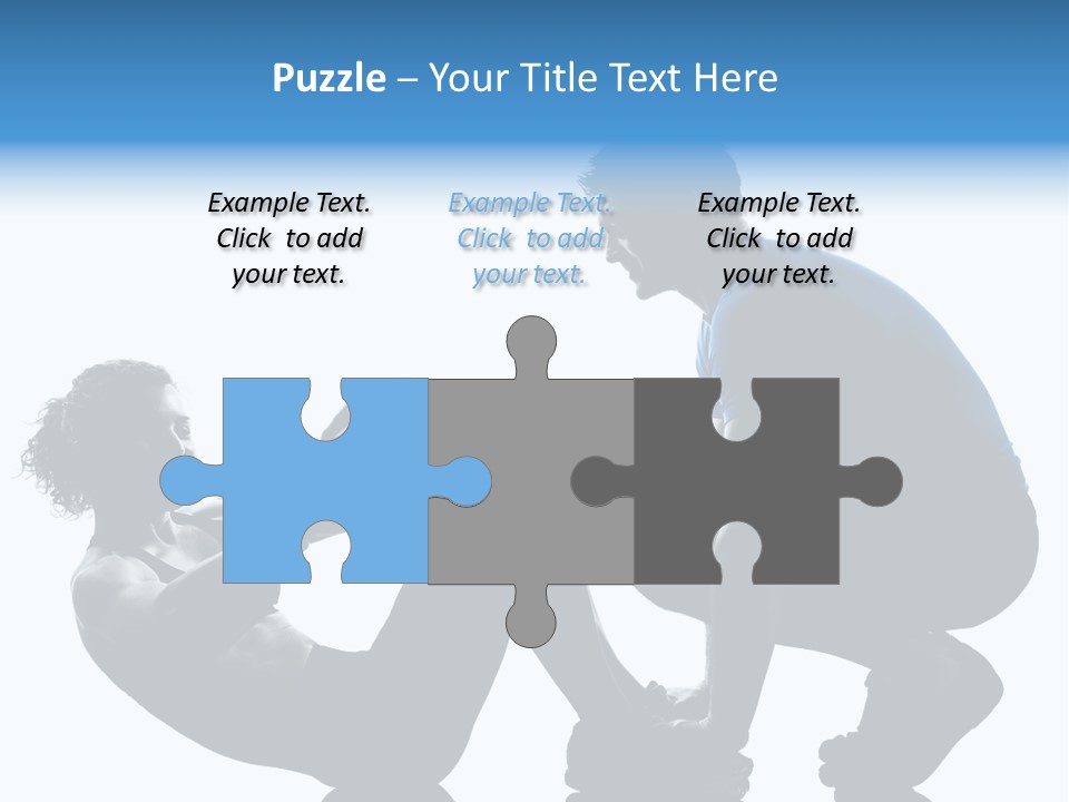 Two Bodybuilding Silhouette PowerPoint Template