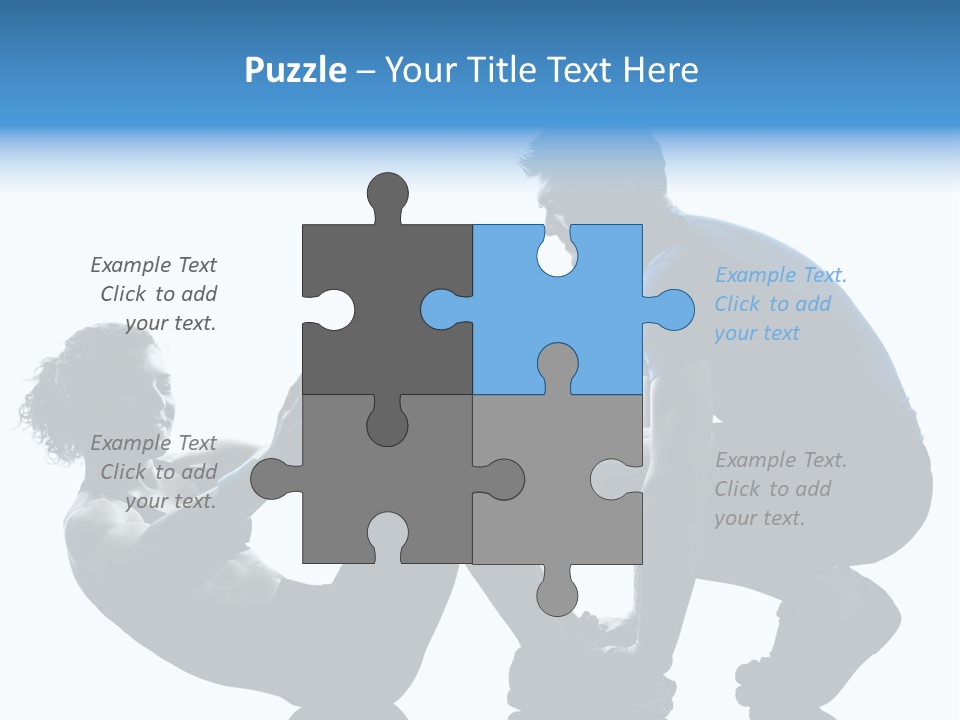 Two Bodybuilding Silhouette PowerPoint Template