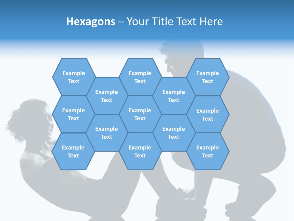 Two Bodybuilding Silhouette PowerPoint Template