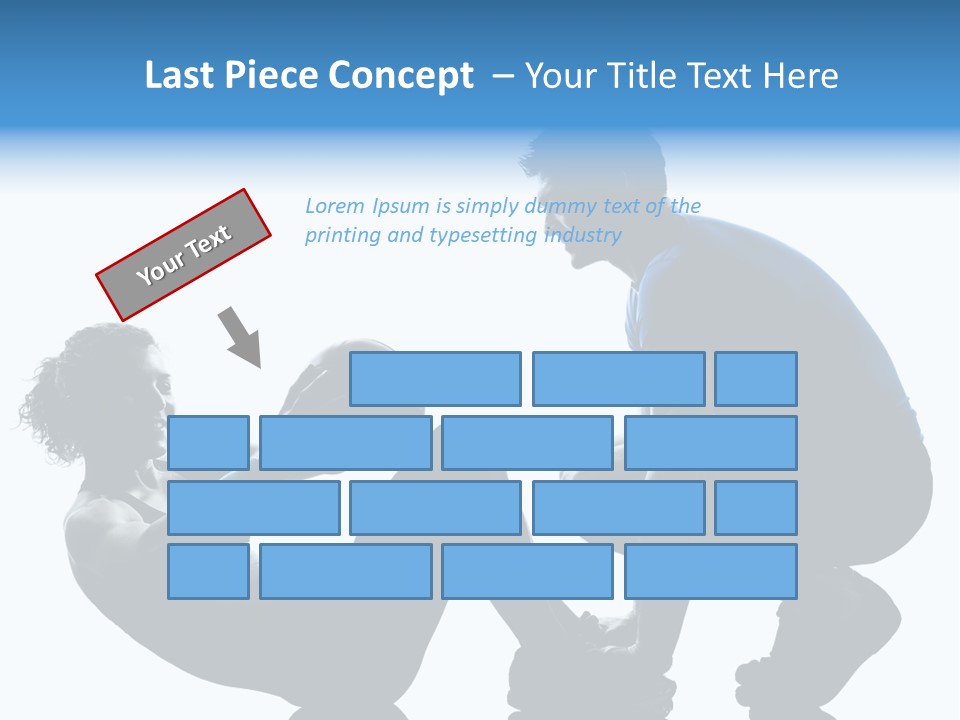Two Bodybuilding Silhouette PowerPoint Template