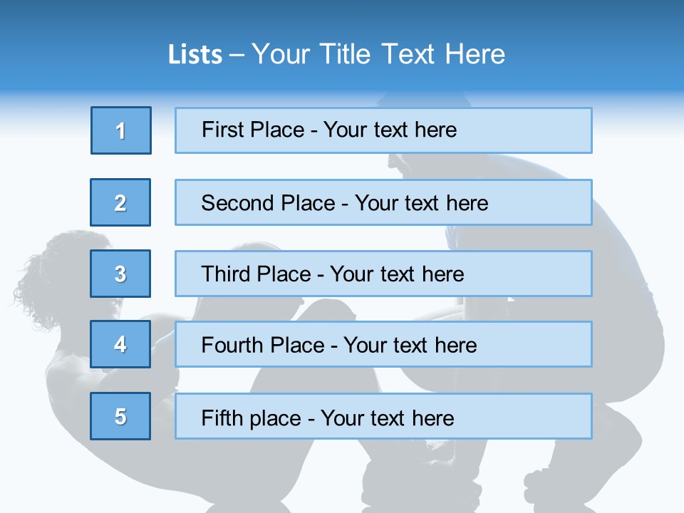 Two Bodybuilding Silhouette PowerPoint Template