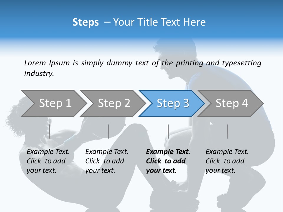 Two Bodybuilding Silhouette PowerPoint Template
