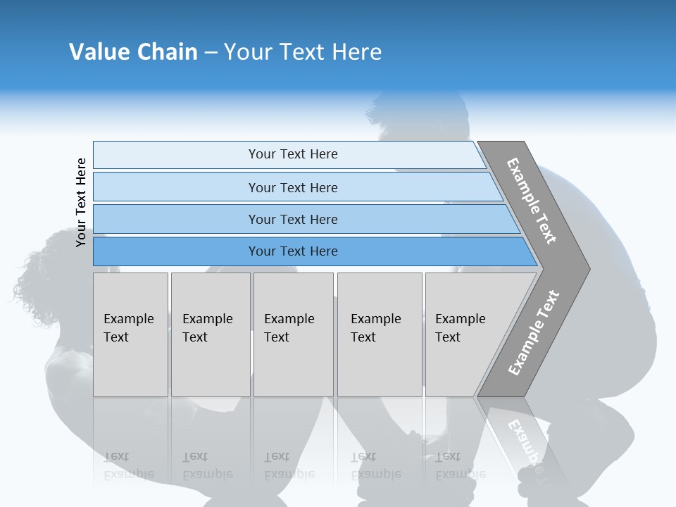 Two Bodybuilding Silhouette PowerPoint Template