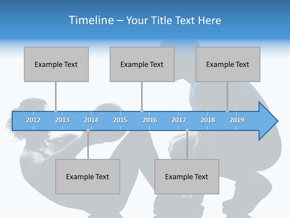 Two Bodybuilding Silhouette PowerPoint Template