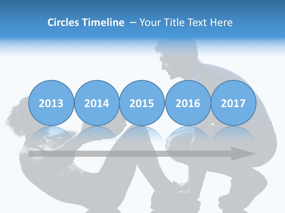 Two Bodybuilding Silhouette PowerPoint Template