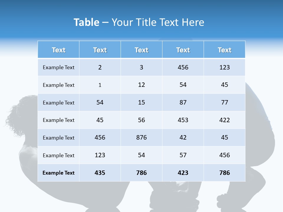 Two Bodybuilding Silhouette PowerPoint Template