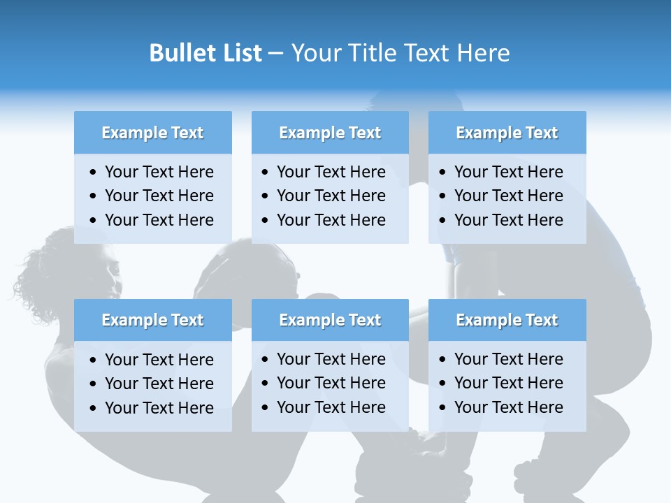 Two Bodybuilding Silhouette PowerPoint Template