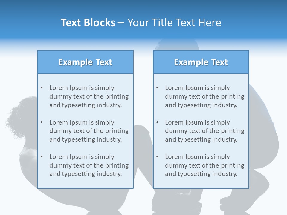 Two Bodybuilding Silhouette PowerPoint Template