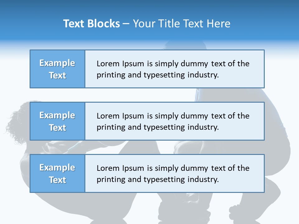 Two Bodybuilding Silhouette PowerPoint Template