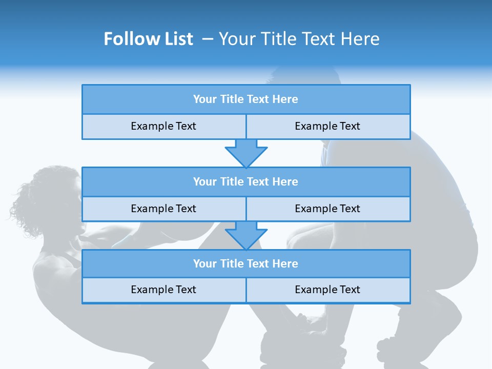 Two Bodybuilding Silhouette PowerPoint Template