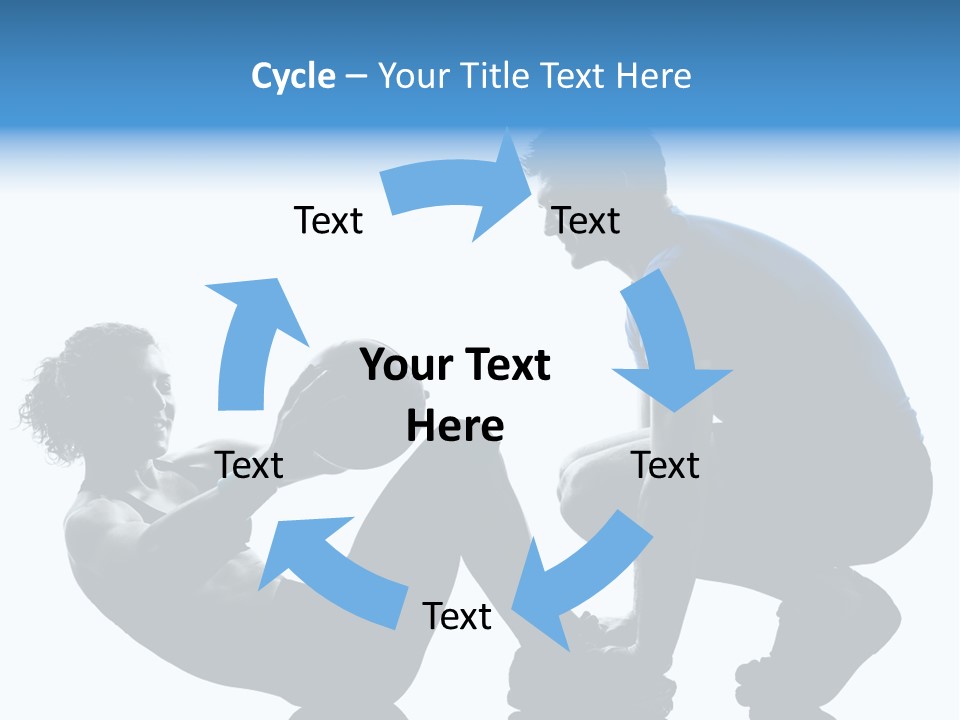 Two Bodybuilding Silhouette PowerPoint Template