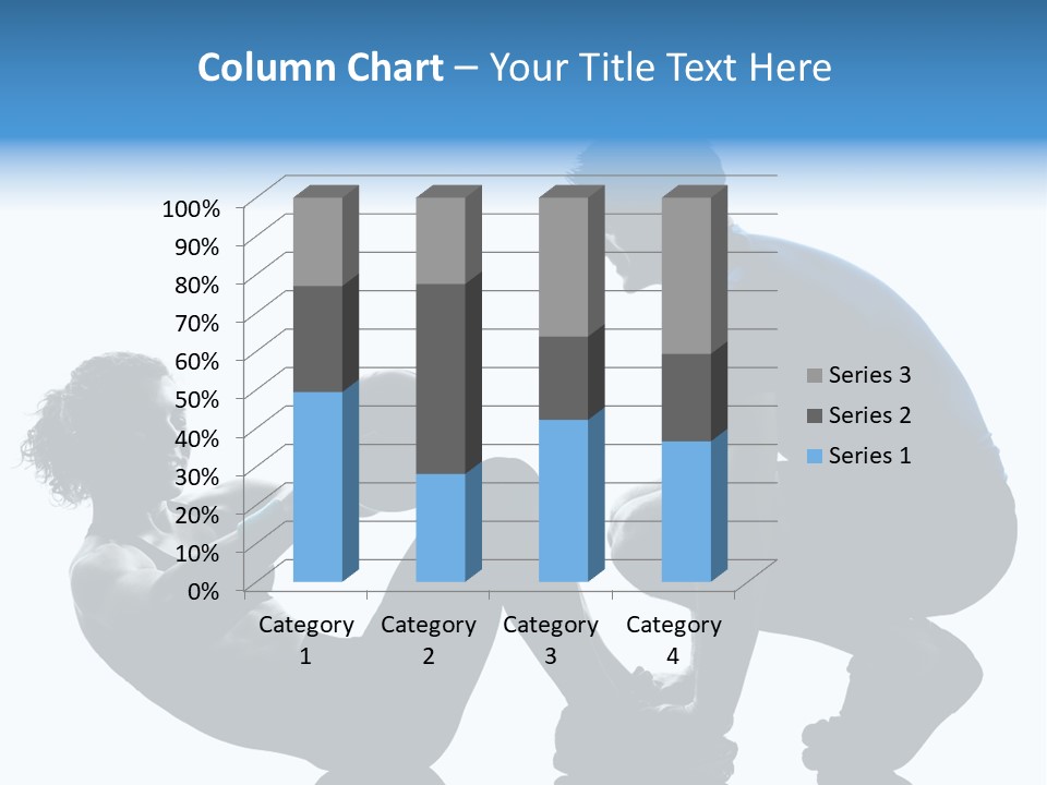 Two Bodybuilding Silhouette PowerPoint Template