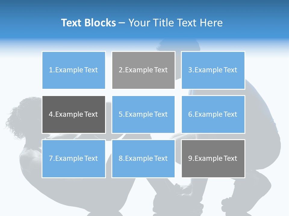 Two Bodybuilding Silhouette PowerPoint Template