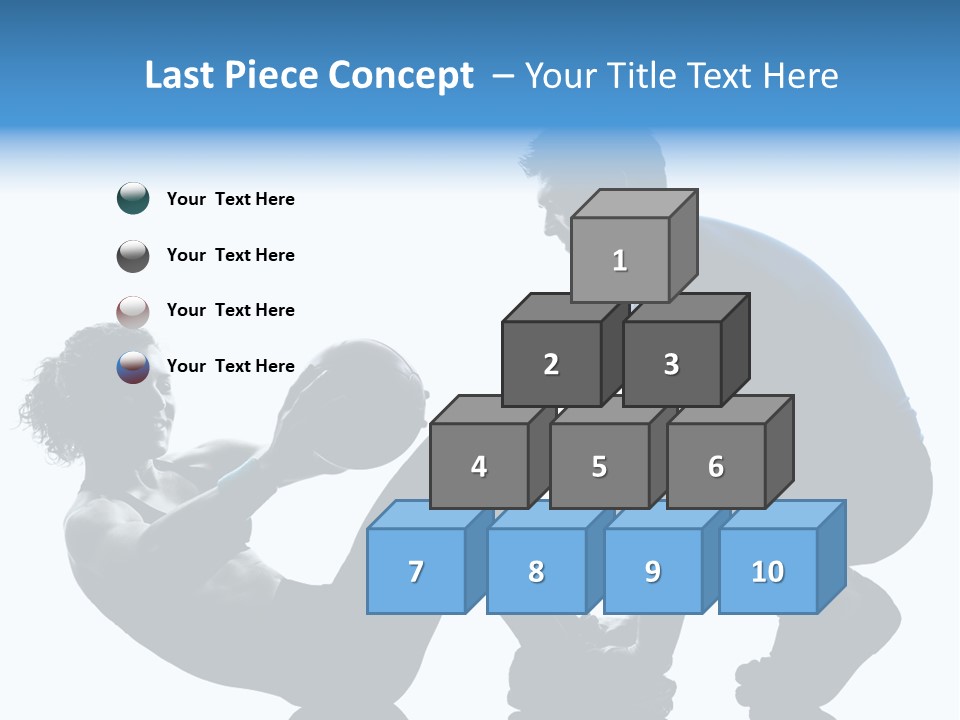 Two Bodybuilding Silhouette PowerPoint Template