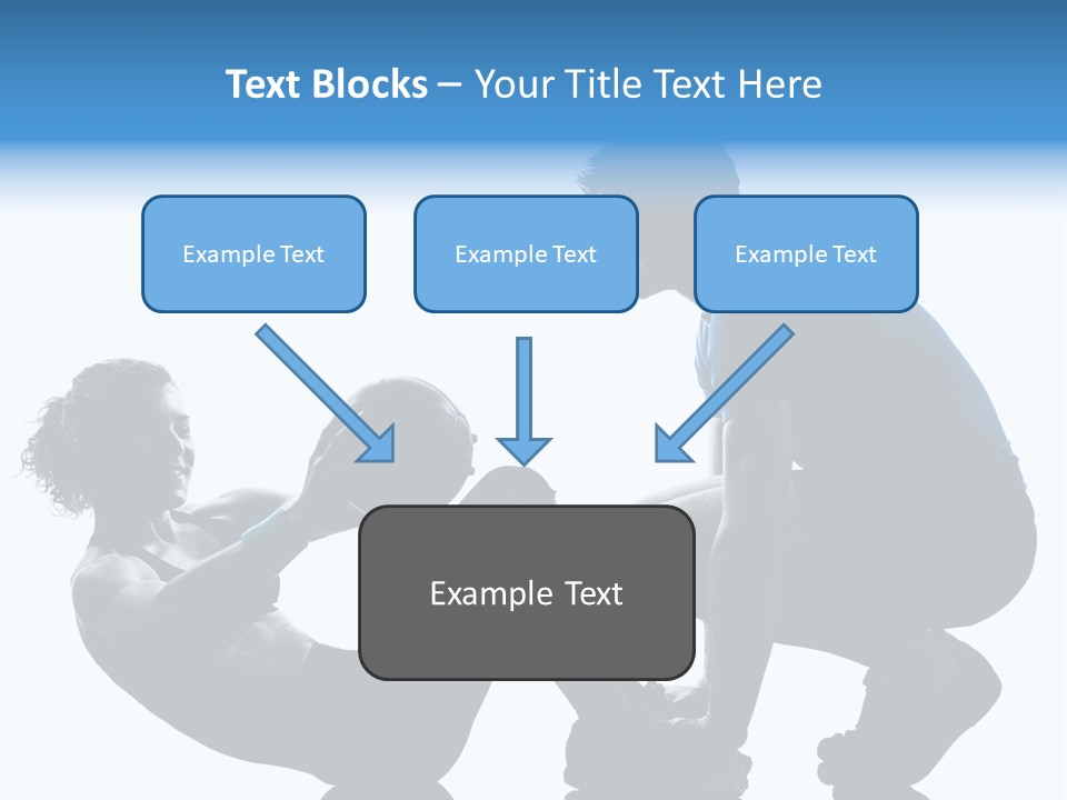 Two Bodybuilding Silhouette PowerPoint Template