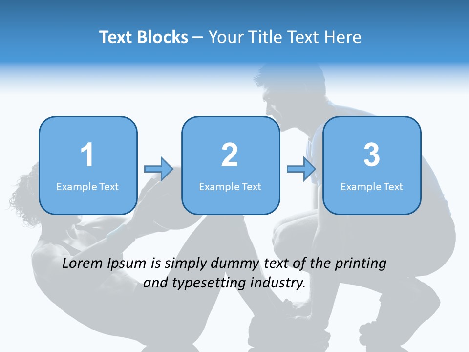 Two Bodybuilding Silhouette PowerPoint Template